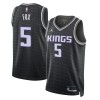 Muške NBA Dres Sacramento Kings Deaaron Fox 5 Jordan 2022-23 Statement Edition Crno Swingman